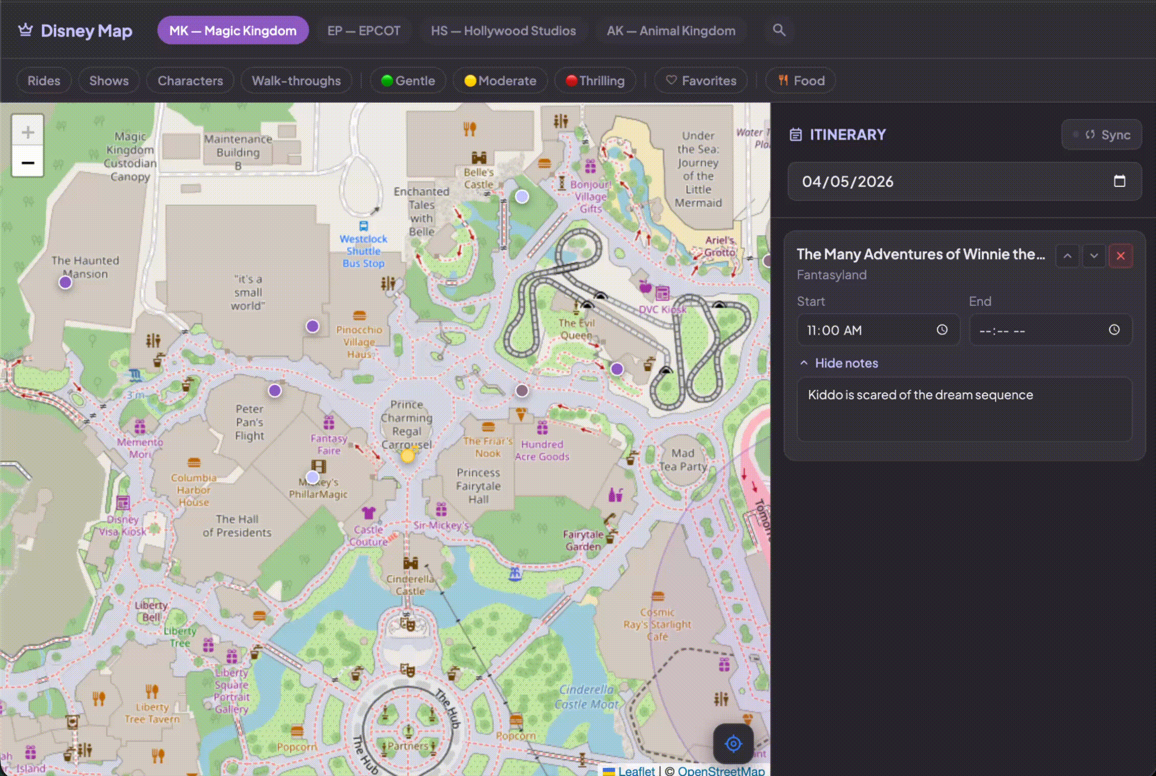 Disney World Magic Map